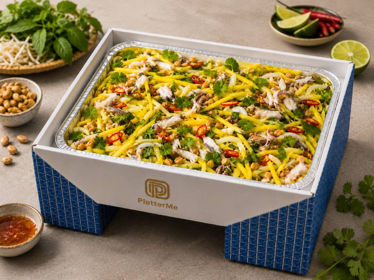 Mango and squid salad