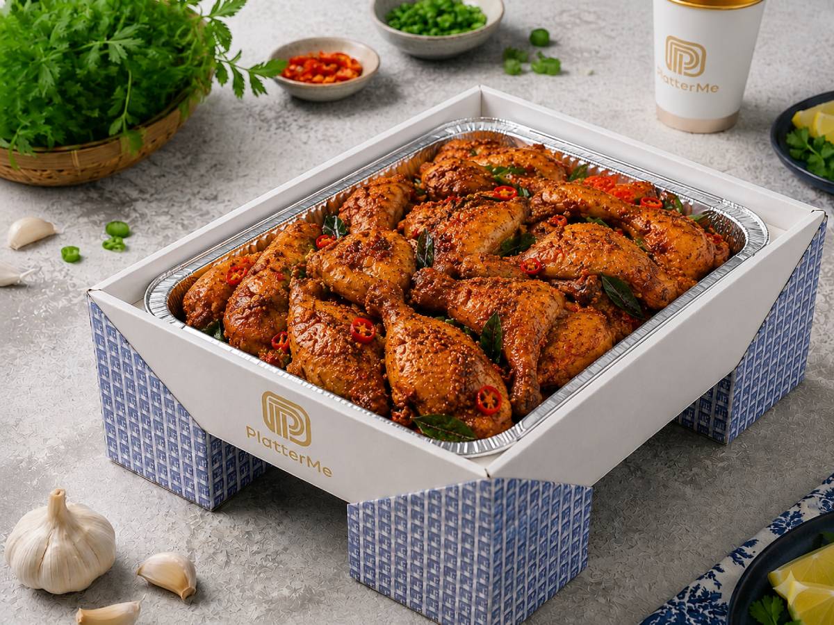 Grilled chicken with chili salt